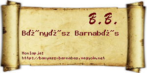 Bányász Barnabás névjegykártya