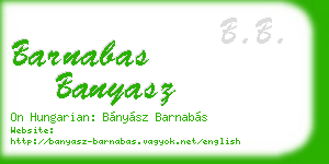 barnabas banyasz business card