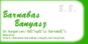 barnabas banyasz business card